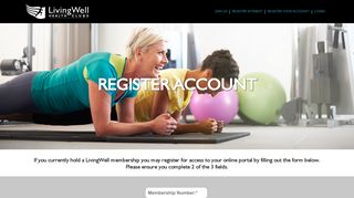 register your account - LivingWell Health Clubs