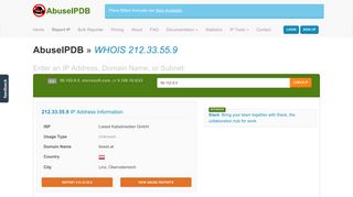 WHOIS 212.33.55.9 | Liwest Kabelmedien GmbH | AbuseIPDB