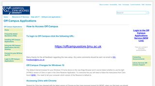 Off Campus Applications - Home