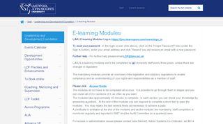 E-learning Modules | Liverpool John Moores University