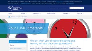 Your LJMU timetable | Before you arrive | Liverpool John Moores ...