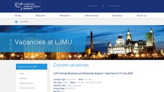 Current vacancies - Vacancies at LJMU - Liverpool John Moores ...