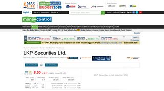 LKP Securities Ltd. Stock Price, Share Price, Live BSE/NSE, LKP ...