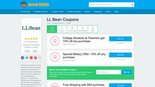 LL Bean Coupons & Promo Codes February 2019 - Coupon Sherpa