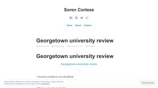 Georgetown university review – Soren Cortese