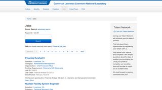 Jobs Search - Careers at Lawrence Livermore National Laboratory ...