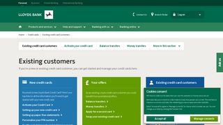 Lloyds Bank - UK Credit Cards - Existing Customers