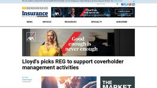 Lloyd's picks REG to support coverholder management activities ...
