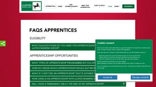FAQS Apprentices – Lloyds Banking Group Talent