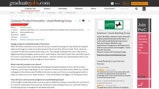Customer Product Innovation - Lloyds Banking Group | graduate-jobs ...