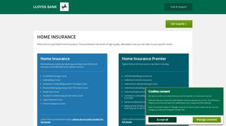 Lloyds Bank - Home Insurance - Welcome