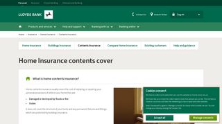 Contents Insurance - Home Insurance - Lloyds Bank