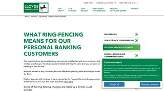 Personal banking customers - Lloyds Banking Group plc