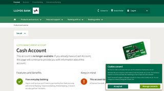 Lloyds Bank - UK Bank Accounts - Cash Account