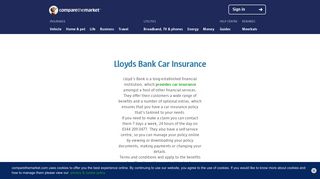 Lloyds Bank Car Insurance | comparethemarket.com