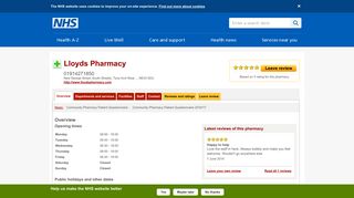 Overview - Lloyds Pharmacy - NHS