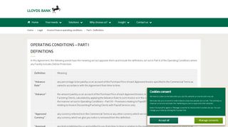 Part I - Definitions - Lloyds Bank Commercial Finance