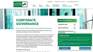 Corporate Governance - Lloyds Banking Group plc