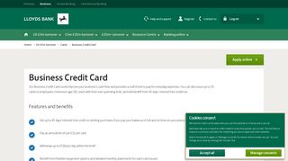 Business Credit Card | Cards | Business Banking | Lloyds Bank