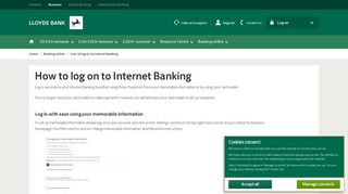 How to log on | Banking online | Business Banking | Lloyds Bank