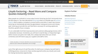 Lloyds TSB Factoring & Invoice Discounting | Compare Quotes Online
