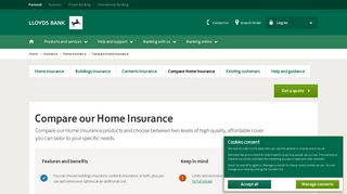 Compare our Home Insurance – Home Insurance – Lloyds Bank