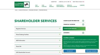 Shareholder Services - Lloyds Banking Group plc