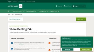 Lloyds Bank - Share dealing ISA explained - Investments