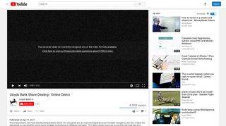 Lloyds Bank Share Dealing - Online Demo - YouTube