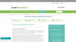 FAQs | Lloyds Online Doctor