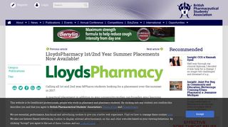 LloydsPharmacy 1st/2nd Year Summer Placements Now Available ...
