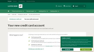 Lloyds Bank | Credit Cards | Your New Credit Card Account