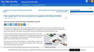 Fake Lloyds bank You have received an encrypted email delivers ...