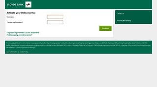 Lloyds - Activate your Online service - Lloyds Online Direct Investments