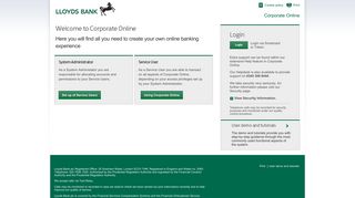 Lloyds Bank - Welcome to Corporate Online