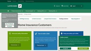 Existing Customer - Home Insurance - Lloyds Bank