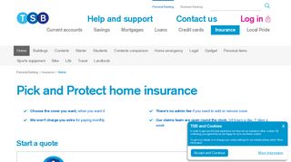 Home insurance | Get a quote today | TSB Bank
