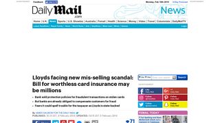 Lloyds facing new mis-selling scandal: Bill for worthless card ...