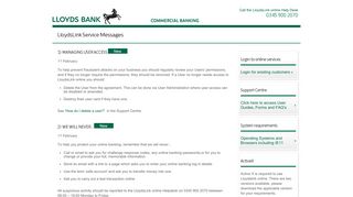 LloydsLink Service Message | Lloyds Bank