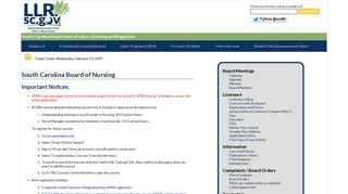 Nursing - LLR - SC.gov