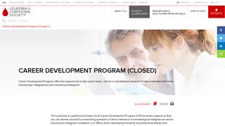 Career Development Program | Cancer Research | LLS