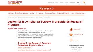 Leukemia & Lymphoma Society Translational Research Program ...
