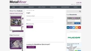 Login - Steel, Aluminum, Copper, Stainless, Rare Earth, Metal Prices ...
