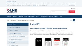 London Metal Exchange: LMEapp