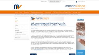 LME Launches New Real-Time Data Service For Blackberries And ...