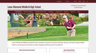 Lenox Memorial Middle & High School – Named a Gold Medal School ...
