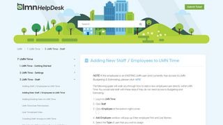 Adding New Staff / Employees to LMN Time – LMN