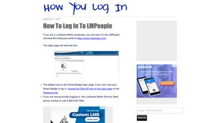 How To Log In To LMPeople