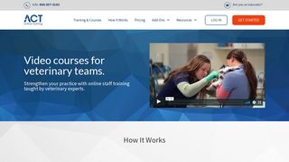ACT Online Training: Veterinary Staff Training Videos & Courses