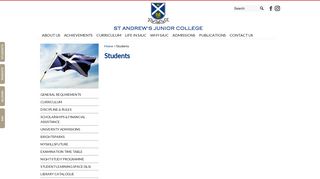 Students - St Andrew's Junior College